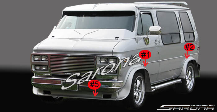 Custom GMC Vandura Van  All Styles Body Kit (1970 - 1995) - $1080.00 (Part #GM-029-KT)